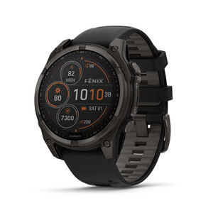 Garmin Fenix 8 Solar -47mm -SapphireSolar, Tita Carbon Gray Dlc Avec Bracelet Noir