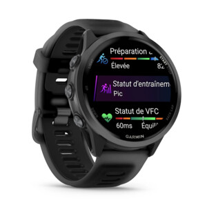 Garmin Forerunner 570 - 47 mm Aluminium Slate Avec Bracelet Noir Translucide/noirUNI