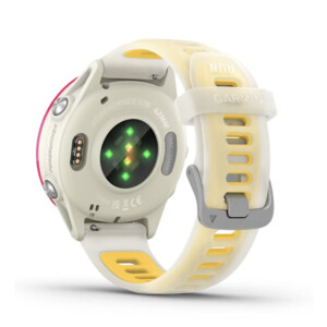 Garmin Forerunner 570 - 42 mm Aluminium Rose Avec Bracelet Ivoire Translucide/orange