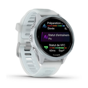 Garmin Forerunner 570 - 42 mm Aluminium Bleu Ciel Avec Bracelet Blanc Translucide/bleu Ciel