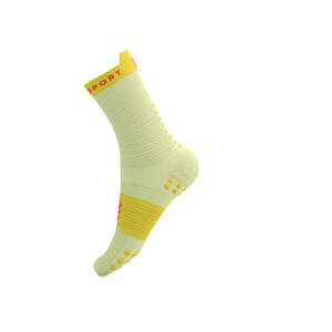 Compressport Pro Racing Socks V4.0 Run High - Yellow/Fluo Red
