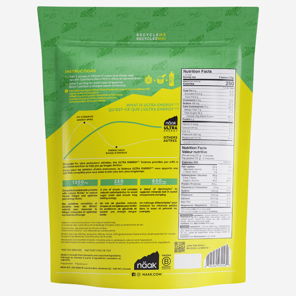 Nak Lime - Mlange pour Boisson Ultra Energy (720g)T.U