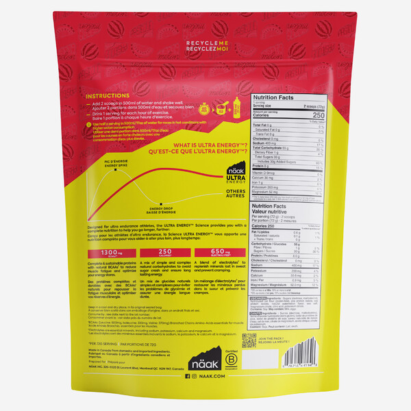 Nak Melon d'eau - Mlange pour Boisson Ultra Energy (720g)