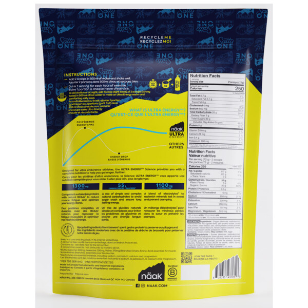 Nak Bouillon sal - Mlange pour Boisson Ultra Energy (720g)T.U